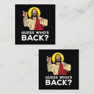 Easter Guess Whos Back Jesus Funny Religious Loyalty Card