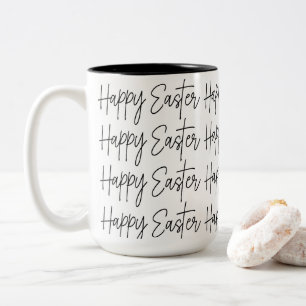 Easter Happy Easter  Two-Tone Coffee Mug