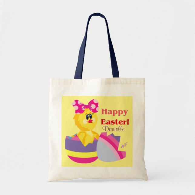 Easter Hatched Chick Yellow Budget Tote (Front)