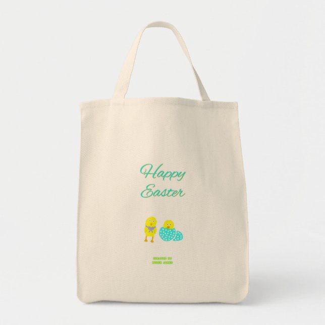 Easter Hatchlings Grocery Tote Bag (Front)