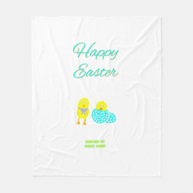 Easter Hatchlings Medium Fleece Blanket (Front)