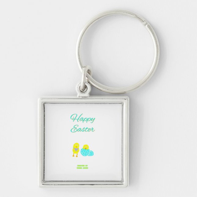 Easter Hatchlings Premium Square Keychain (Front)