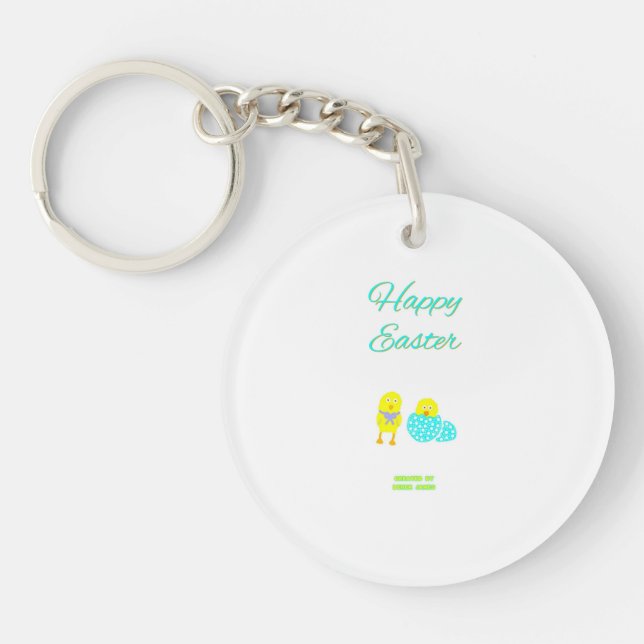 Easter Hatchlings Round Keychain (Front)