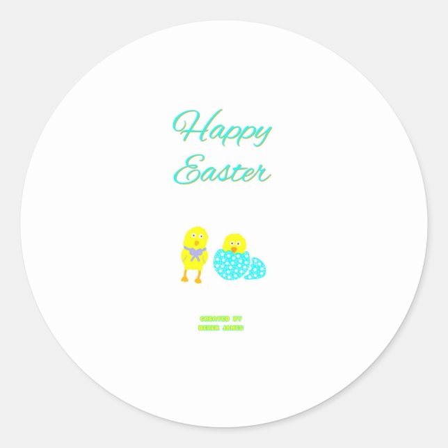 Easter Hatchlings Round Sticker (Front)