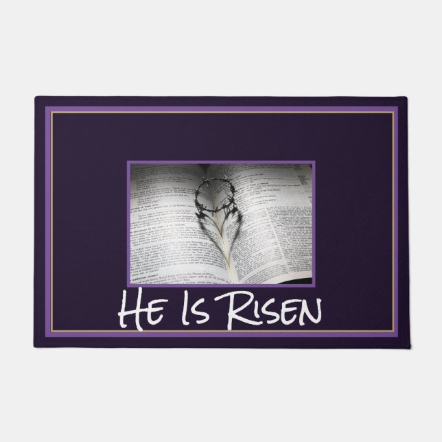 Easter He Is Risen Doormat (Front)