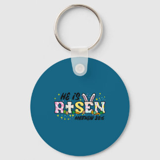 Easter he is risen matthew 28 6 christian women me keychain