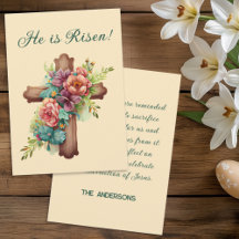 Easter “He is Risen” with customizable text