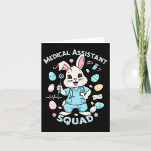 Easter Healthcare Medical Istant Squad Bunny Card