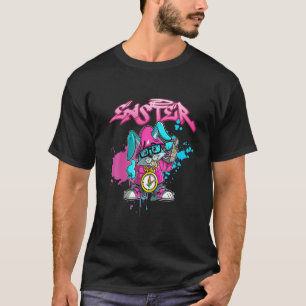 Easter Hispter Street Rabbit Cool Hiphop Music Boy T-Shirt