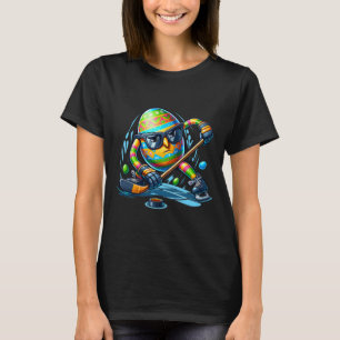 Easter Hockey Player Eggs Egg Bunny Rabbits Men Wo T-Shirt