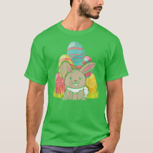 Easter Holiday Easter Eggs Cute Rabbit Bunny Happy T-Shirt