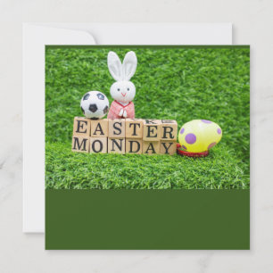 Easter Holiday with Soccer ball Easter Bunny