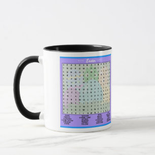 Easter Holiday Word Search Game Mug