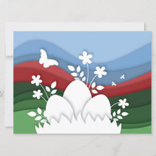 Easter holidays egg hunt in spring flower nature 