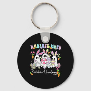Easter Hope Radiation Oncology X-ray Rad Cute Ghos Keychain