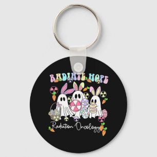 Easter Hope Radiation Oncology X-ray Rad Cute Ghos Keychain