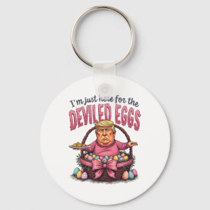 Easter I'm Just Here For The Deviled Eggs Funny Do Keychain