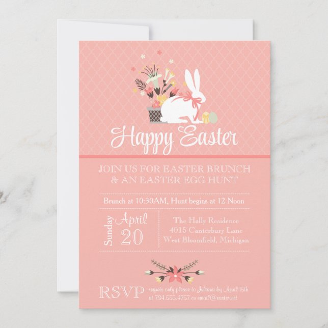 Easter Invitation, Easter Egg Hunt Invite (Front)