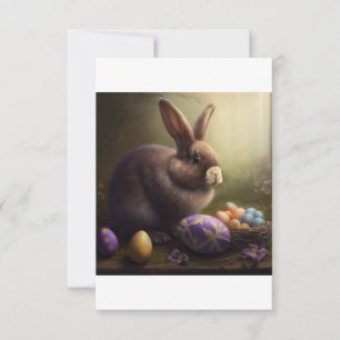 Easter invitation, egg hunt, brunch, cute bunny invitation