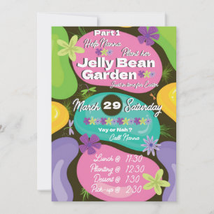 Easter Invitation Jelly Bean Garden Party