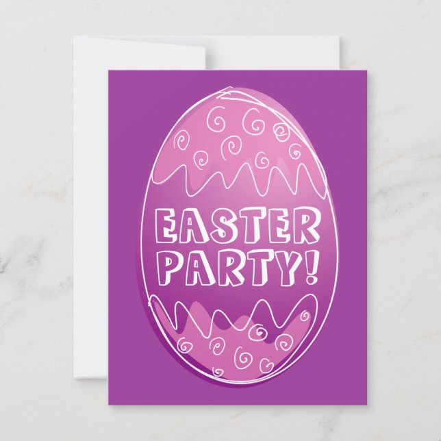 Easter invitation template for celebration party (Front)
