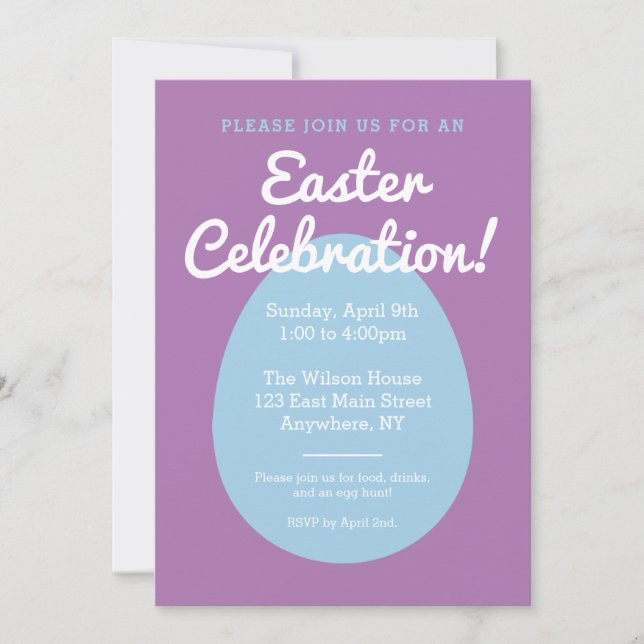 Easter invitation to a celebration (Front)