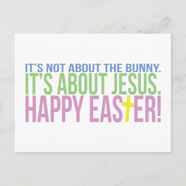Easter is About Jesus Holiday Postcard (Front)