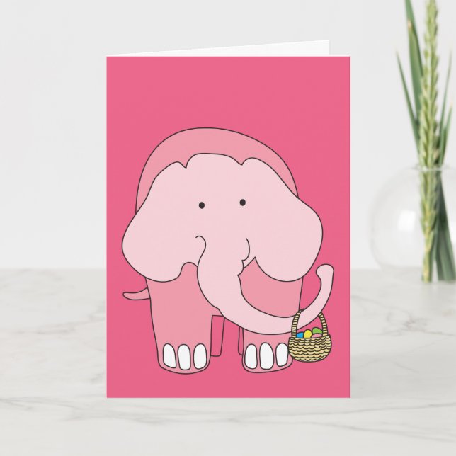 Easter is for Elephants Too! Holiday Card (Front)