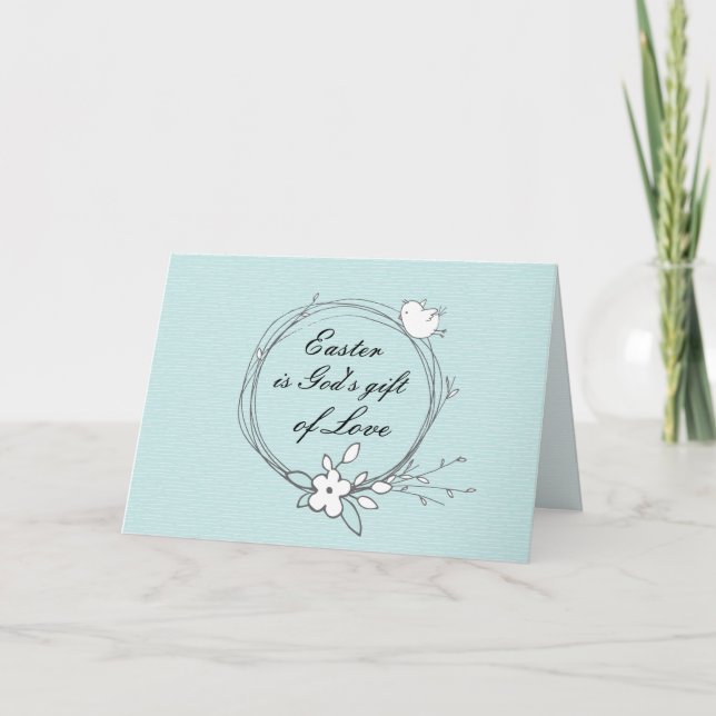 Easter is God's gift of Love, Scripture John 3:16 Card (Front)