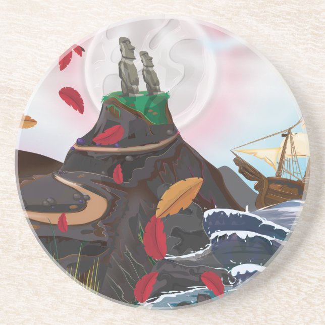 Easter Island Adventure Coaster (Front)