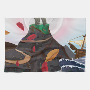 Easter Island Adventure Kitchen Towel