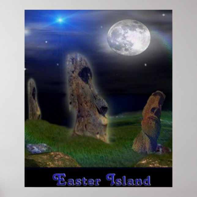 Easter Island Art poster (Front)