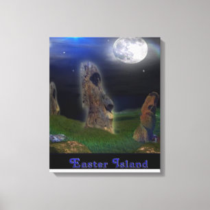 Easter Island Art poster Canvas Print