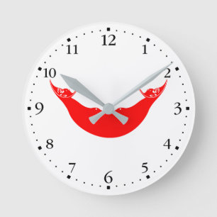 Easter Island Flag Round Clock