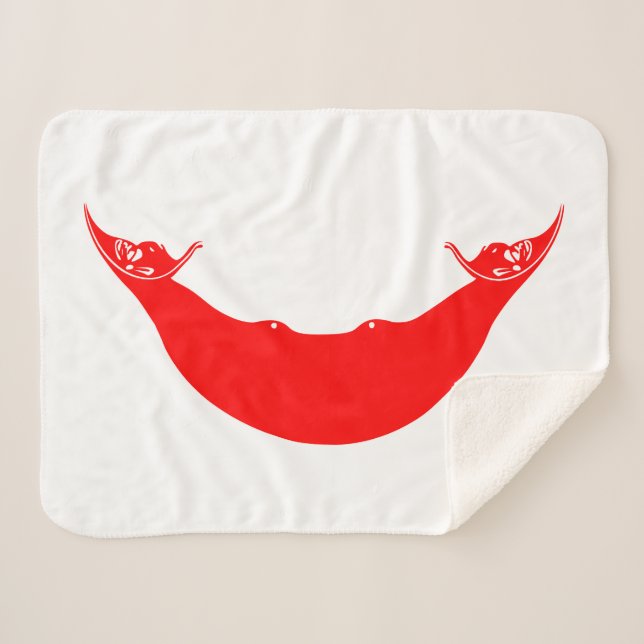 Easter Island Flag Sherpa Blanket (Front (Horizontal))