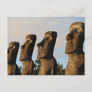 Easter Island Head Statues Postcard