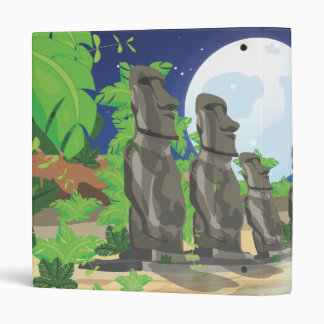 Easter Island Moai Binder