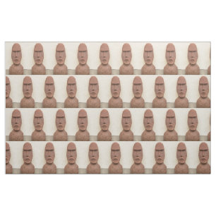 Easter Island Moai Head Thunder_Cove  Fabric