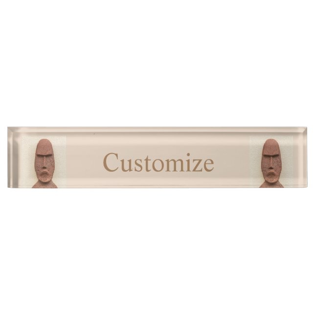 Easter Island Moai Head Thunder_Cove Nameplate (Front)