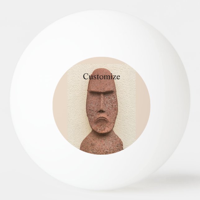 Easter Island Moai Head Thunder_Cove Ping Pong Ball (Front)