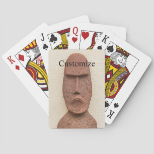 Easter Island Moai Head Thunder_Cove Playing Cards