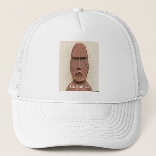 Easter Island Moai Head Thunder_Cove  Trucker Hat (Front)