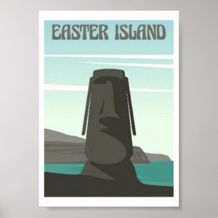 Easter Island Travel Souvenir Poster