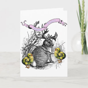 Easter jackalope holiday card