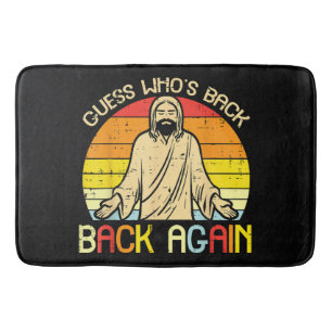 Easter Jesus Guess Whos Back Religious Christian Bath Mat
