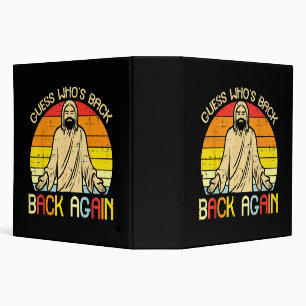Easter Jesus Guess Whos Back Religious Christian Binder