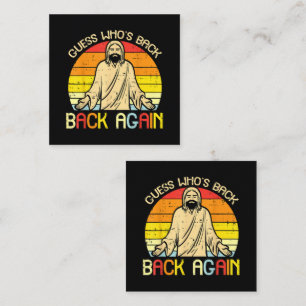 Easter Jesus Guess Whos Back Religious Christian Loyalty Card