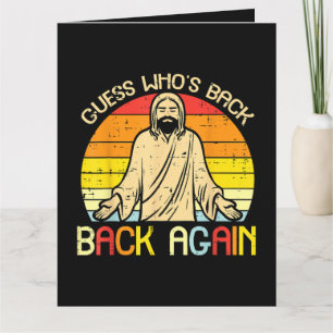 Easter Jesus Guess Whos Back Religious Christian Thank You Card