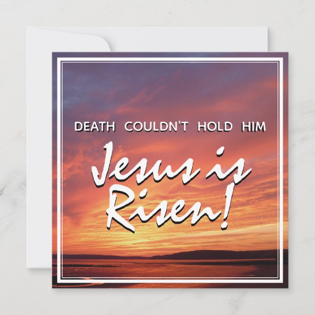 EASTER Jesus is Risen CHRISTIAN Holiday Card (Front)