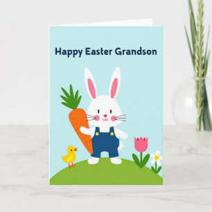 Easter Joy Grandson Cute Card